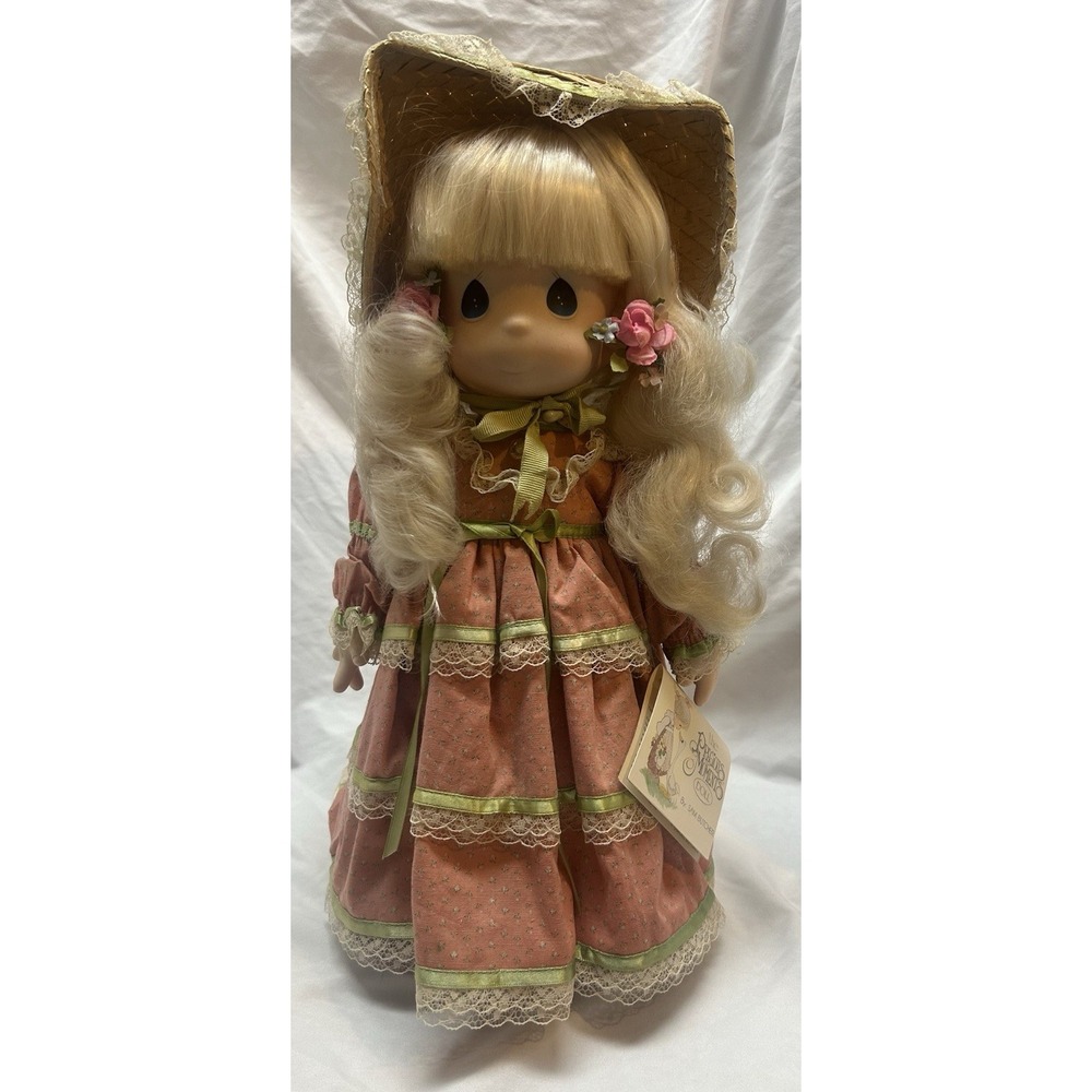 1993 Precious Moments Tiffany Doll W/ Box & Stand Bisque
